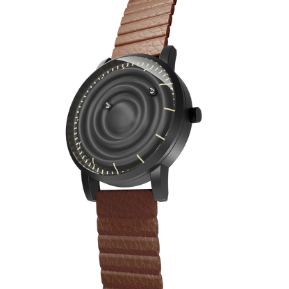 Magneto-Watch-Wave-Black-Kunstleder-Magnetisch-Braun-Side