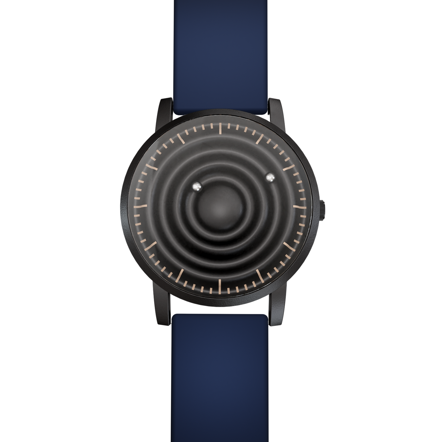 Magneto-Watch-Wave-Black-Silikon-Blau-Front