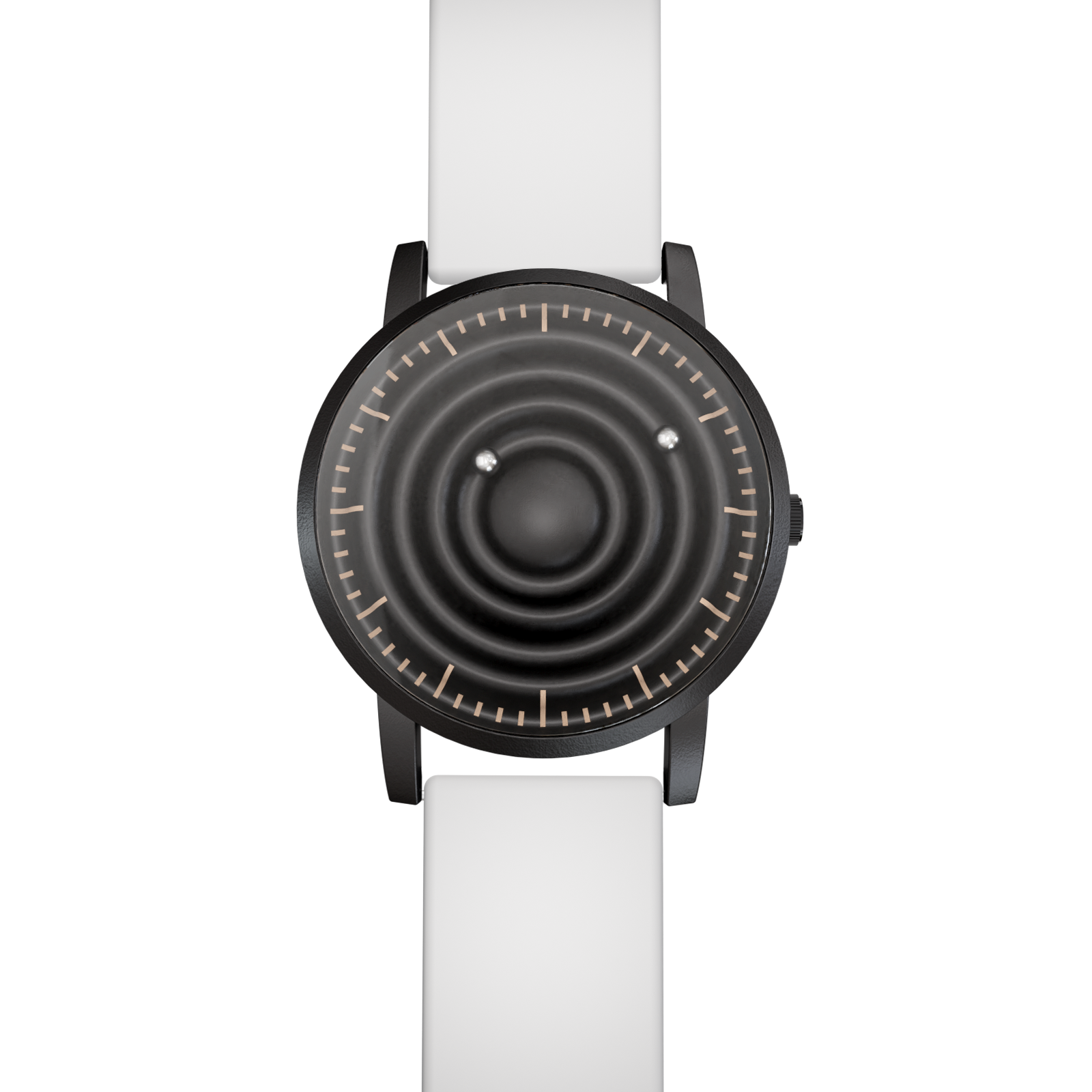 Magneto-Watch-Wave-Black-Silikon-Weiss-Front