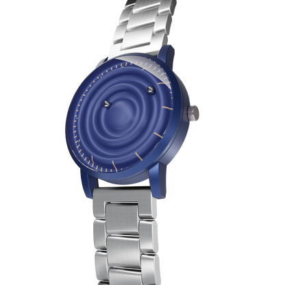 Magneto-Watch-Wave-Blue-Edelstahl-Silber-Side
