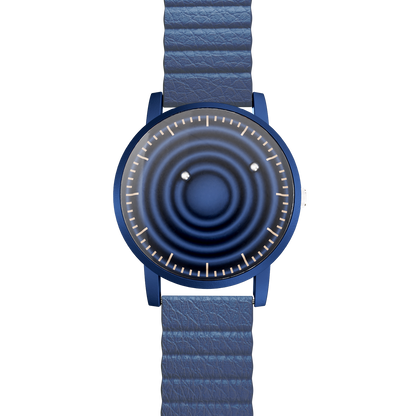 Magneto-Watch-Wave-Blue-Kunstleder-Magnetisch-Blau-Front