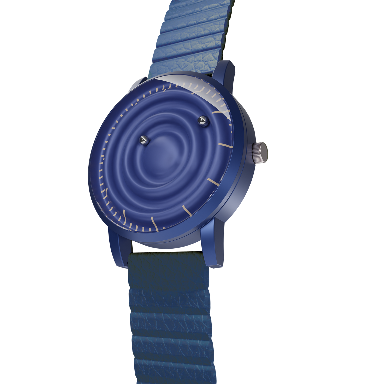 Magneto-Watch-Wave-Blue-Kunstleder-Magnetisch-Blau-Side