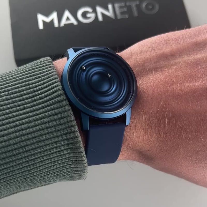 Magneto-Watch-Wave-Blue-Silikon-Blau-Handgelenk-Video