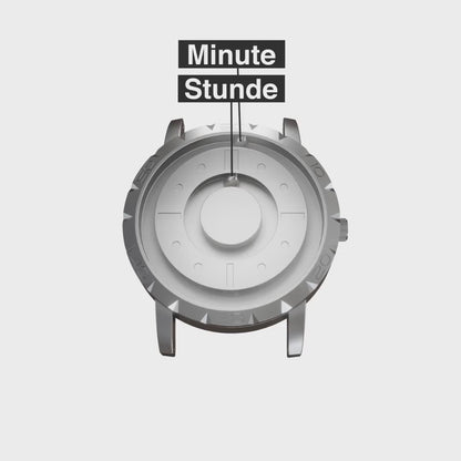 Magneto-Watch-Komet-Silver-Kunstleder-Magnetisch-Braun-Kugel-Animation